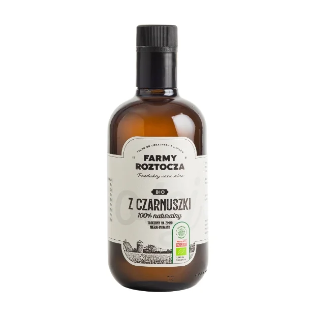 Olej z Czarnuszki Bio tłoczony na zimno 500 ml Farmy Roztocza
