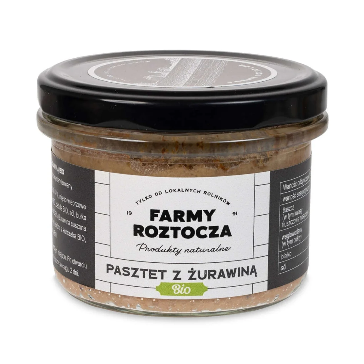 Pasztet z żurawiną Bio 180 g Farmy Roztocza