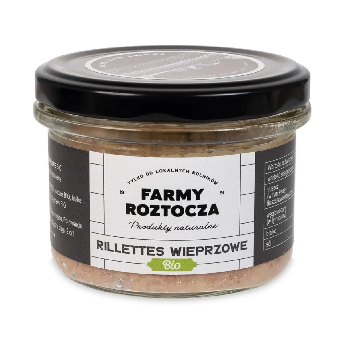 Rillettes wieprzowe Bio 180 g Farmy Roztocza