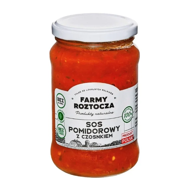 Sos pomidorowy z czosnkiem 340 g Farmy Roztocza