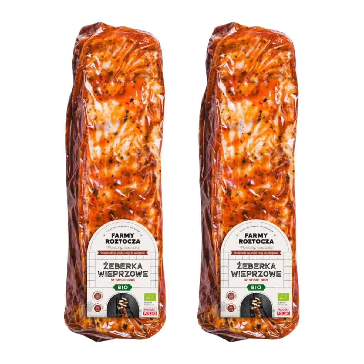 Żeberka w sosie BBQ Bio 2 szt. Farmy Roztocza
