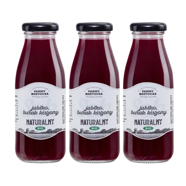 Sok jabłko burak kiszony Bio 3 butelki x 250 ml Farmy Roztocza