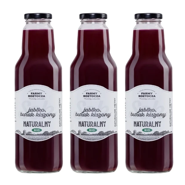 Sok jabłko burak kiszony Bio 3 butelki x 750 ml Farmy Roztocza
