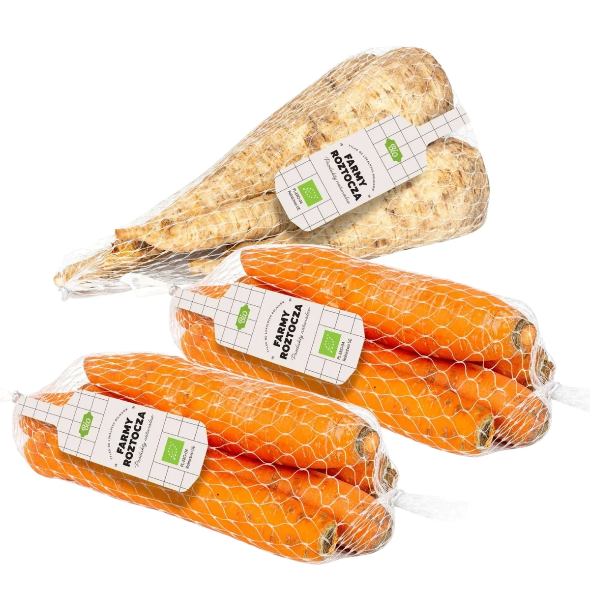 Zestaw warzyw Bio: marchewka 2 kg, pietruszka 1 kg Farmy Roztocza