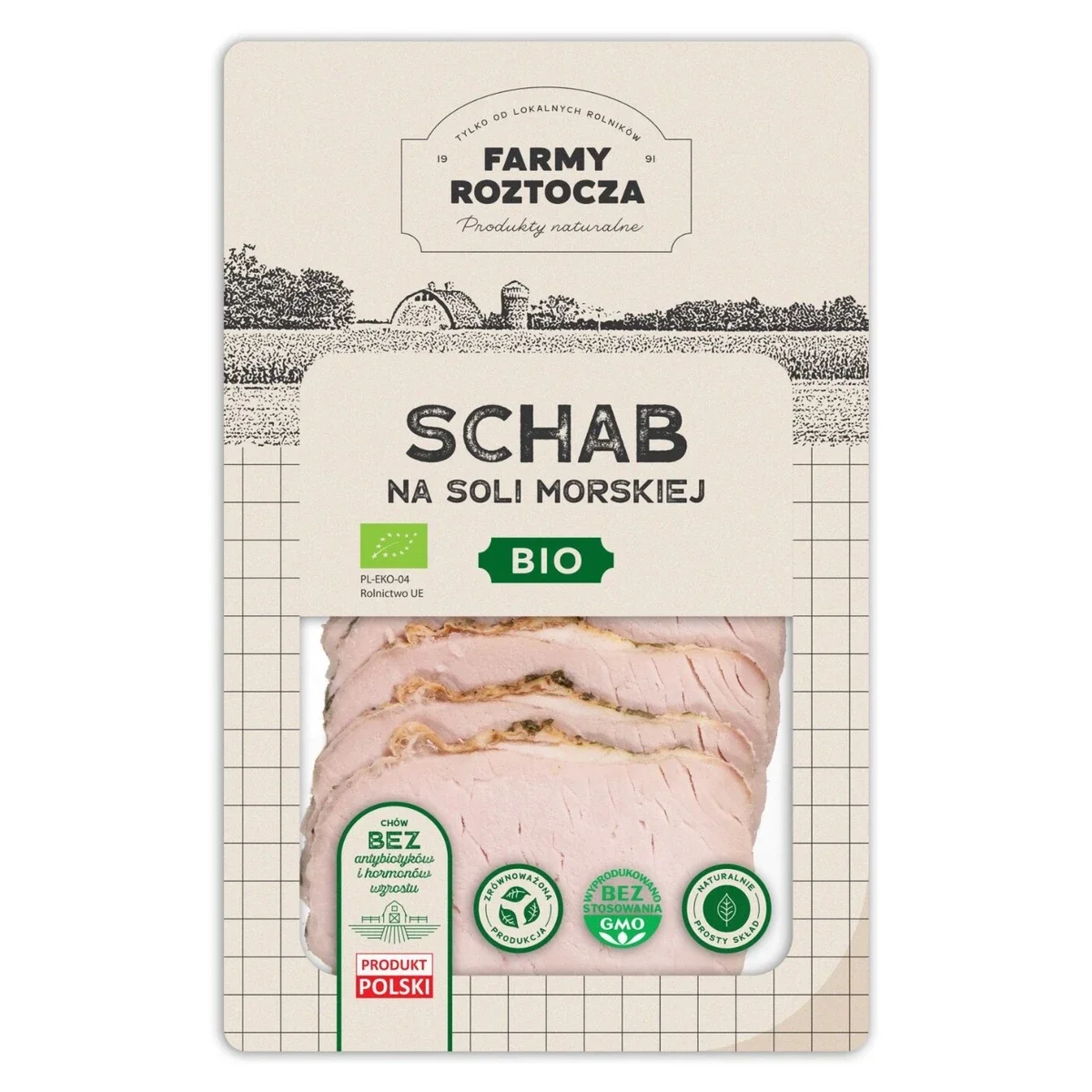 Schab na soli morskiej w plastrach Bio 100 g Farmy Roztocza