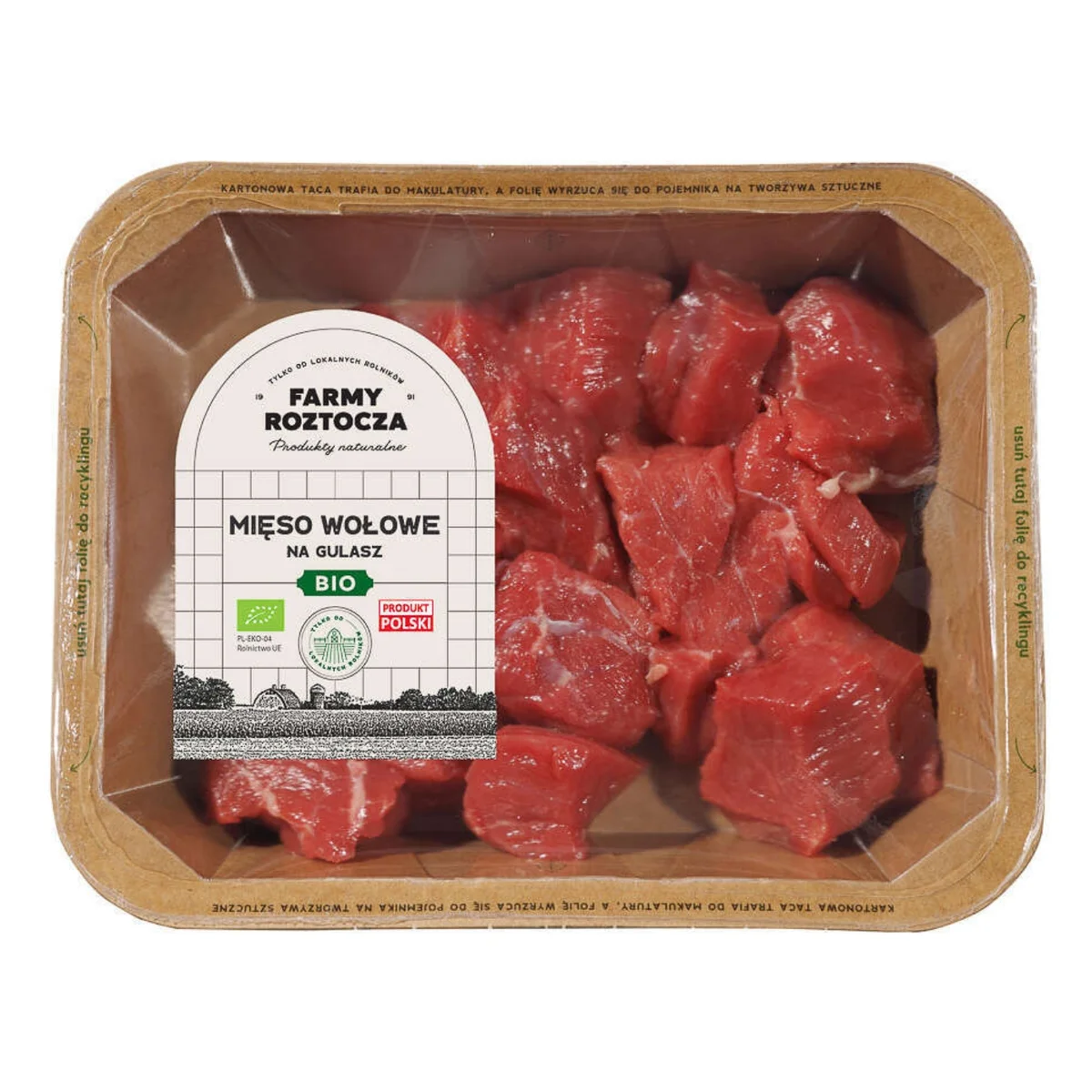 Mięso wołowe na gulasz Bio 300 g Farmy Roztocza