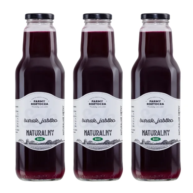 Sok burak jabłko Bio 3 butelki x 750 ml Farmy Roztocza