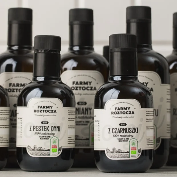 Olej z Pestek dyni Bio tłoczony na zimno 250 ml Farmy Roztocza