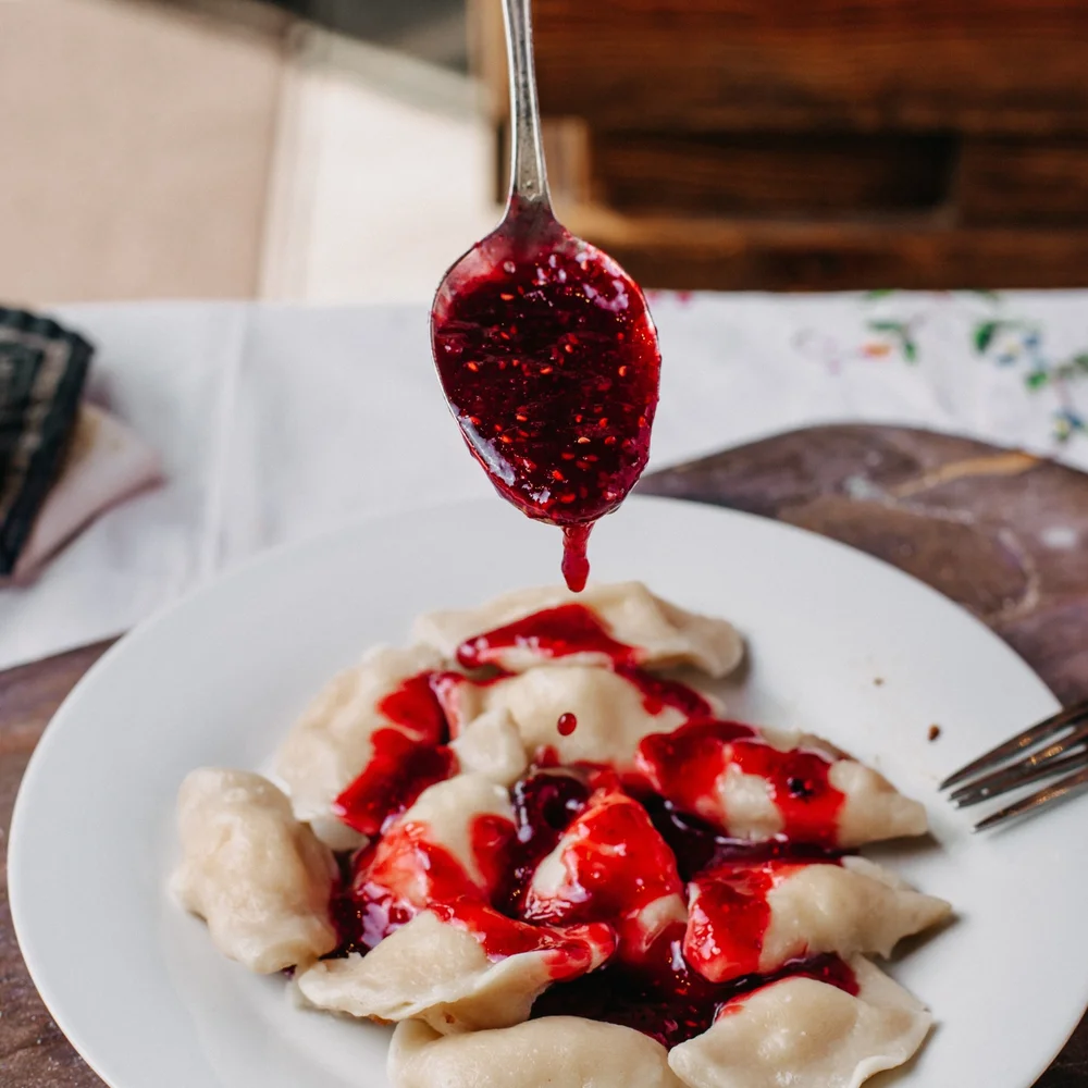 Pierogi z malinami Bio 500 g Farmy Roztocza