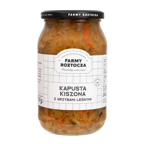 Kapusta kiszona z grzybami leśnymi 850 g Farmy Roztocza