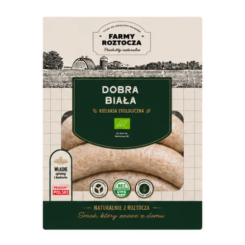 Kiełbasa Dobra Biała Bio 400 g Farmy Roztocza