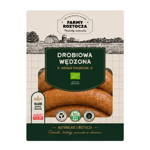 Kiełbasa Drobiowa Wędzona Bio 400 g Farmy Roztocza