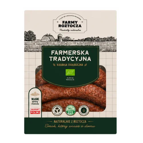 Kiełbasa Farmerska Tradycyjna Bio 400 g Farmy Roztocza