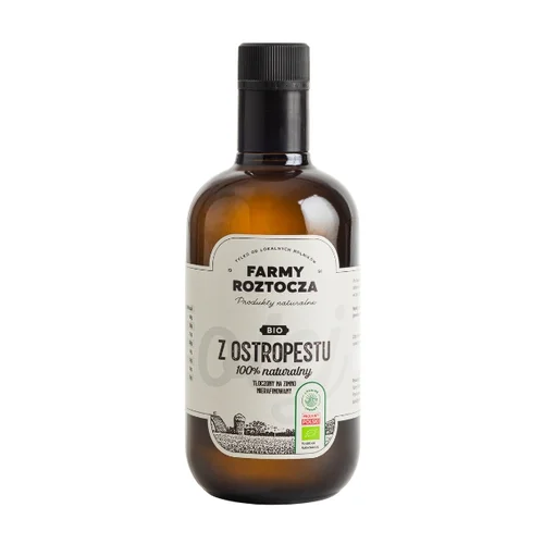 Olej z Ostropestu Bio tłoczony na zimno 500 ml Farmy Roztocza