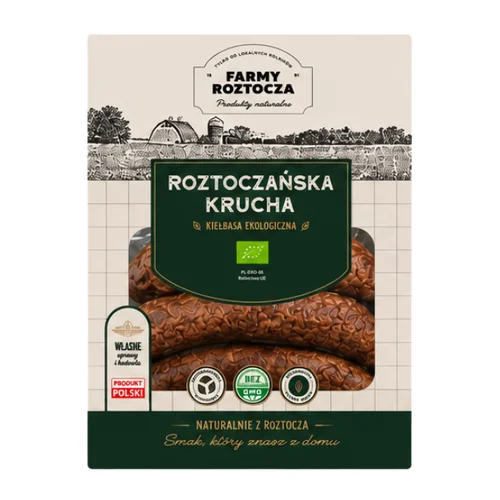 Kiełbasa Roztoczańska krucha Bio 400 g Farmy Roztocza