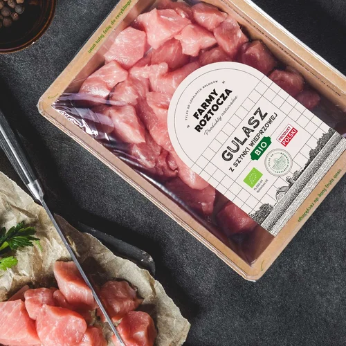 Gulasz wieprzowy z szynki Bio 300 g Farmy Roztocza