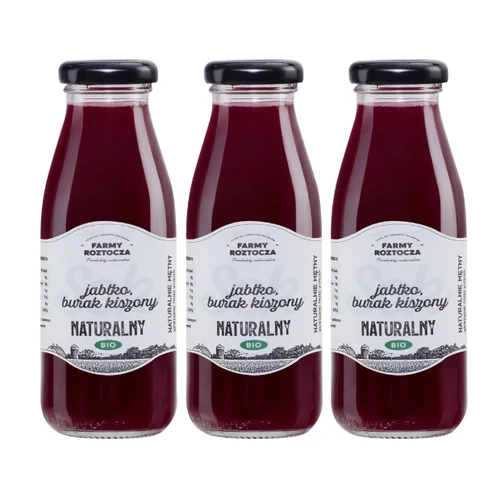 Sok jabłko burak kiszony Bio 3 butelki x 250 ml Farmy Roztocza