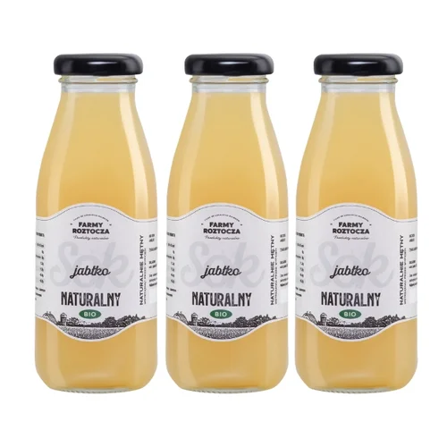 Sok jabłko Bio 3 butelki x 250 ml Farmy Roztocza