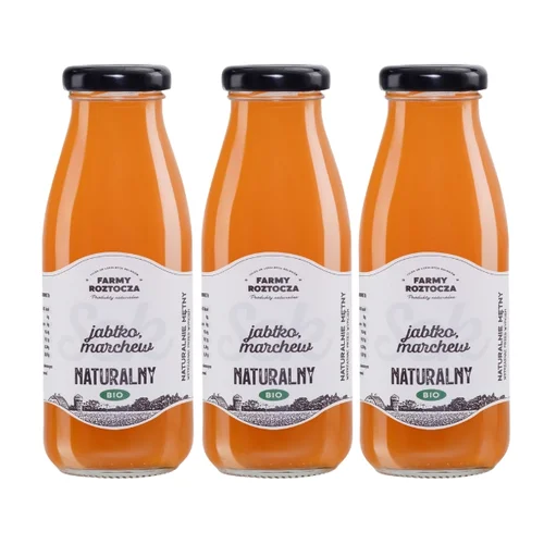 Sok jabłko marchew Bio 3 butelki x 250 ml Farmy Roztocza