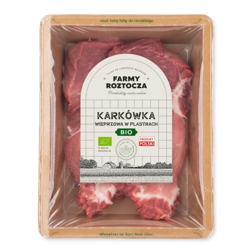 Karkówka wieprzowa w plastrach Bio 300 g Farmy Roztocza