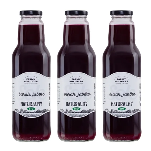 Sok burak jabłko Bio 3 butelki x 750 ml Farmy Roztocza