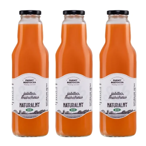 Sok jabłko marchew Bio 3 butelki x 750 ml Farmy Roztocza