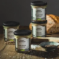 Zestaw wyrobów mięsnych Bio: pasztet z żurawiną, kiełbasa zagrodowa Farmy Roztocza