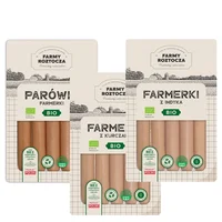 Zestaw parówek Bio: farmerki, z indyka, z kurczaka 750 g Farmy Roztocza