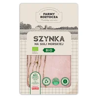 Szynka na soli morskiej w plastrach Bio 100 g Farmy Roztocza