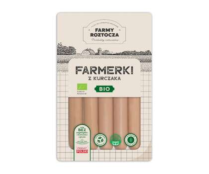 PARÓWKI FARMERKI Z KURCZAKA BIO 