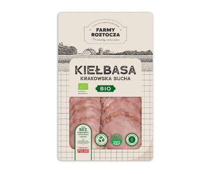 Kiełbasa krakowska sucha w plastrach BIO 